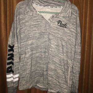 Gray PINK hoodie super comfy like new size M